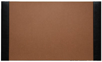 Black Glazed Leather Desk Pads