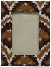 Brown and White Ikat