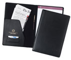 black bonded leather legal size folder
