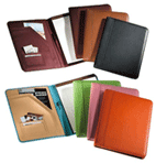 Colored Leather Folders, Colored Leather Pad Folders