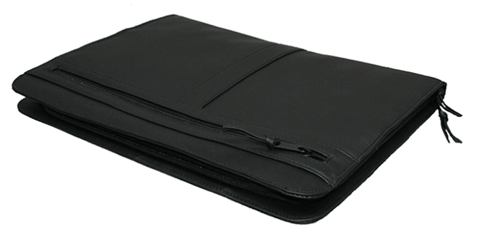 Leather Zippered Folders, Leather Zip Folders, Leather Zippered Pad Holders